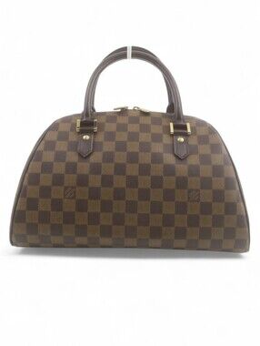 Louis Vuitton Damier Ebene Satchel Hand Bag Brown Checkered Dome Satchel